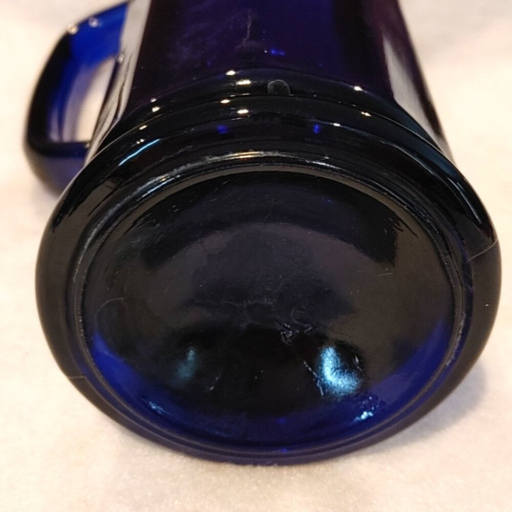 Vintage Cobalt Blue Beer Stein/Mug Glass Paneled - Picture 5 of 7